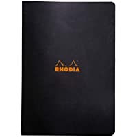Rhodia Staplebound Notebook- A4- Square Ruling - Negro